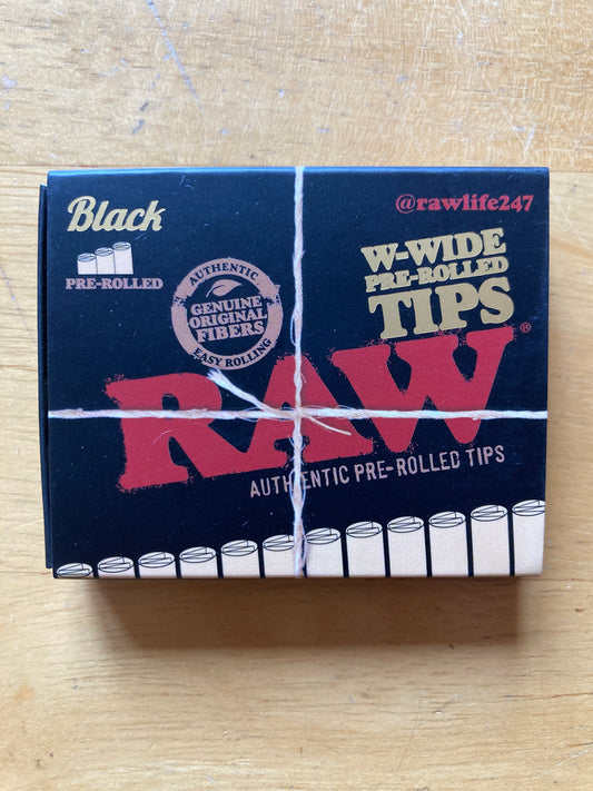 RAW W-Wide Pre-Rolled Tips